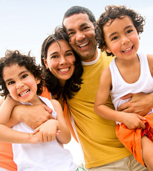 photo of smiling family